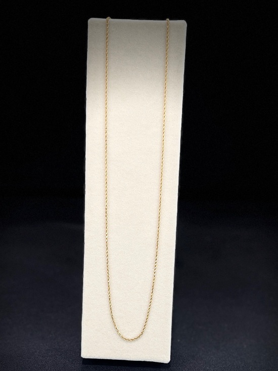 Jewelry - 10K Gold 22in 1mm Rope Chain Necklace Women/Men
